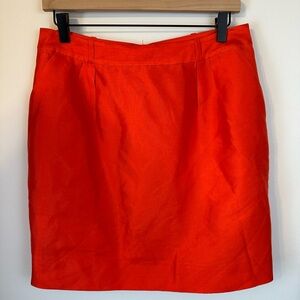 KATE SPADE ‘Skirt The Rules’ Orange Silk Blend Meredith Skirt | Size 8